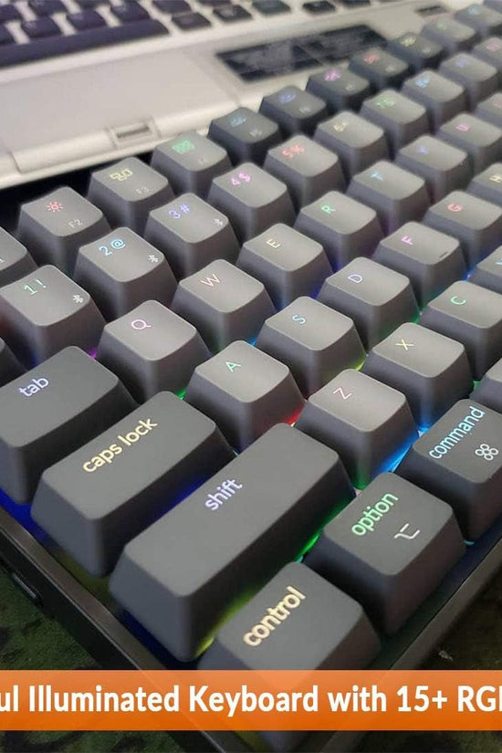 K2 75% Layout RGB Bluetooth Wireless Mechanical Keyboard with Gateron G Pro Brown Switch/Anti Ghosting/N - Key Rollover, Compact 84 Keys USB Wired Gaming Keyboard for Mac Windows - Version 2 - Velinare