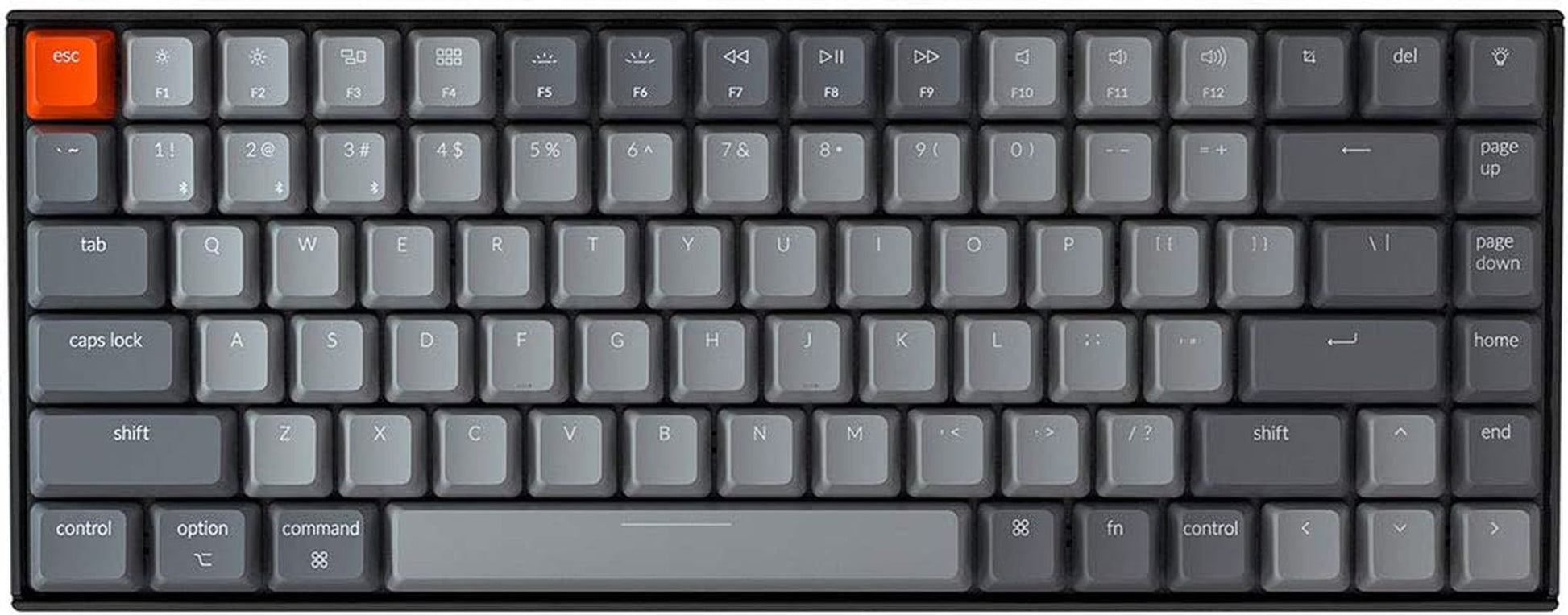 K2 75% Layout RGB Bluetooth Wireless Mechanical Keyboard with Gateron G Pro Brown Switch/Anti Ghosting/N - Key Rollover, Compact 84 Keys USB Wired Gaming Keyboard for Mac Windows - Version 2 - Velinare