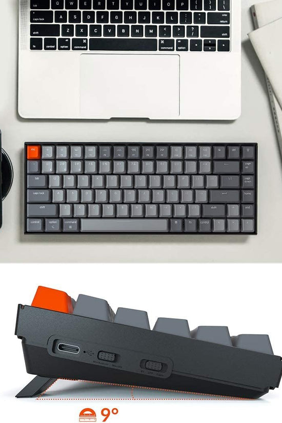 K2 75% Layout RGB Bluetooth Wireless Mechanical Keyboard with Gateron G Pro Brown Switch/Anti Ghosting/N - Key Rollover, Compact 84 Keys USB Wired Gaming Keyboard for Mac Windows - Version 2 - Velinare