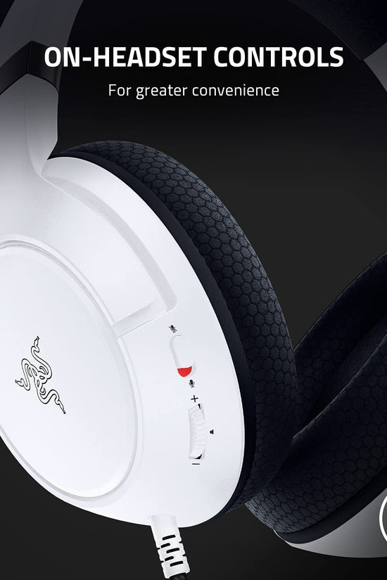 Kaira X Wired Headset for Xbox Series X|S, Xbox One, PC, Mac & Mobile Devices: Triforce 50Mm Drivers - Hyperclear Cardioid Mic - Flowknit Memory Foam Ear Cushions - On - Headset Controls - White - Velinare