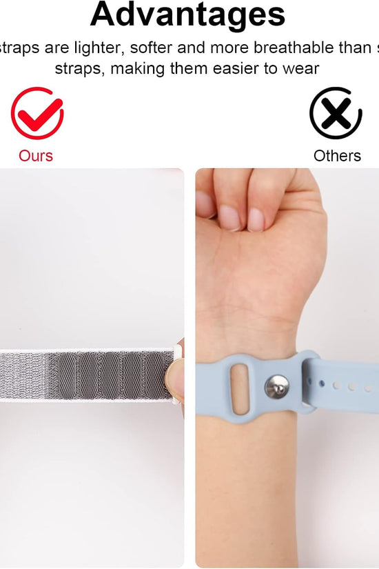 Kids Wristband Compatible with Apple Airtag, Protective Case for Air Tag GPS Tracker Holder with Nylon Bracelet, Adjustable anti Lost Watch Band for Toddler Child Elder(Grey) - Velinare