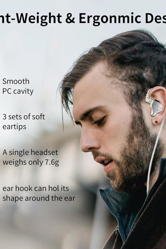 KZ ZS10 Pro in Ear Monitor Headphone, Wired Gaming Earphones, KZ Hifi Earbuds Headphone with 4 Balanced Armatures and 1 Dynamic Drivers IEM Earphones for Drummer Musician (Blue with Mic) - Velinare