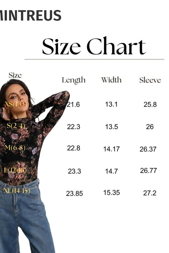 Lace Top with Long Sleeves Stand Collar Embroidered Floral Design Ideal for Parties and Clubs Xs - Xxl - Velinare