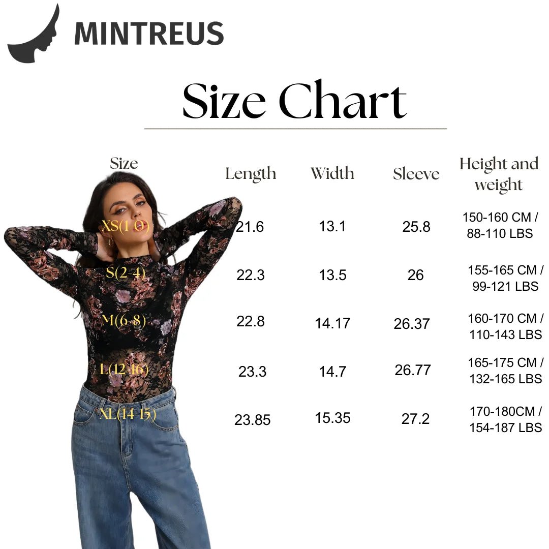 Lace Top with Long Sleeves Stand Collar Embroidered Floral Design Ideal for Parties and Clubs Xs - Xxl - Velinare