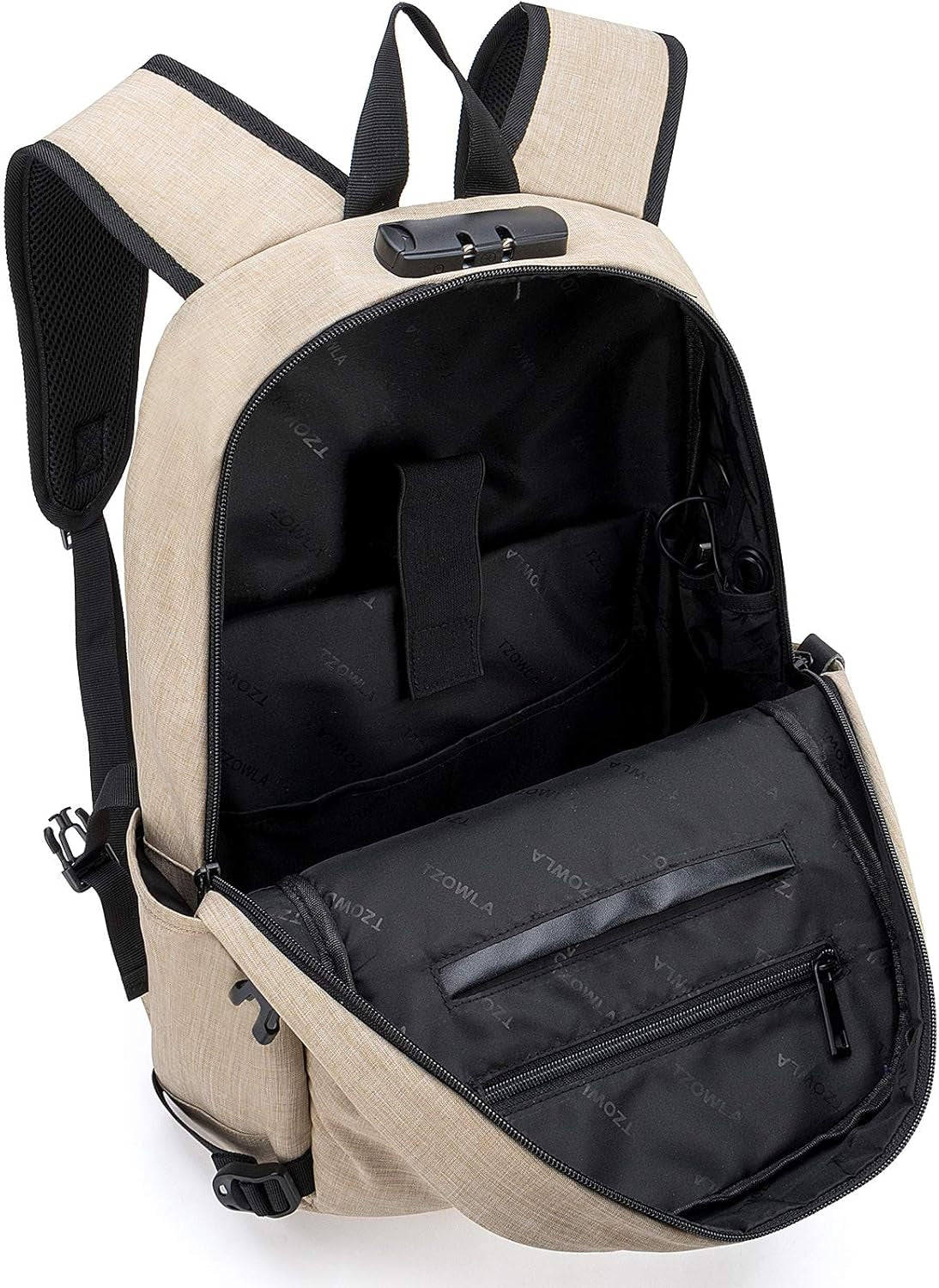 Laptop Backpack,Backpack for Men & Women,Slim Durable Water Resistant Anti - Theft Travel Backpack with USB Charging/Headphone Port and Lock 15.6 Inch Computer Backpacks Gift - Glod - Velinare