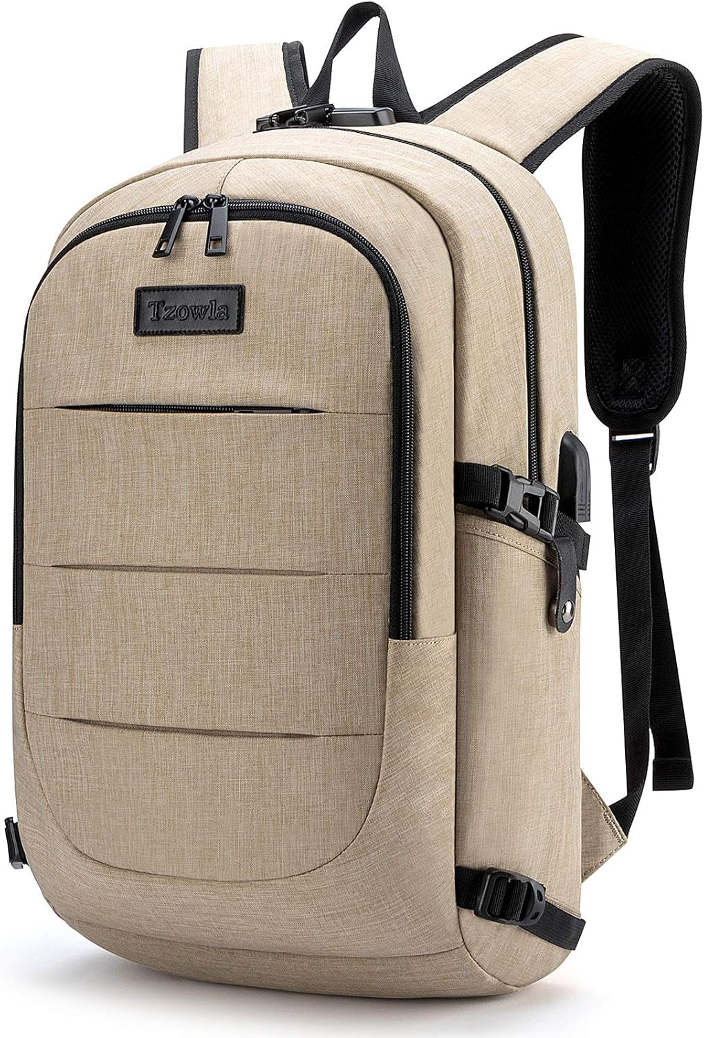 Laptop Backpack,Backpack for Men & Women,Slim Durable Water Resistant Anti - Theft Travel Backpack with USB Charging/Headphone Port and Lock 15.6 Inch Computer Backpacks Gift - Glod - Velinare