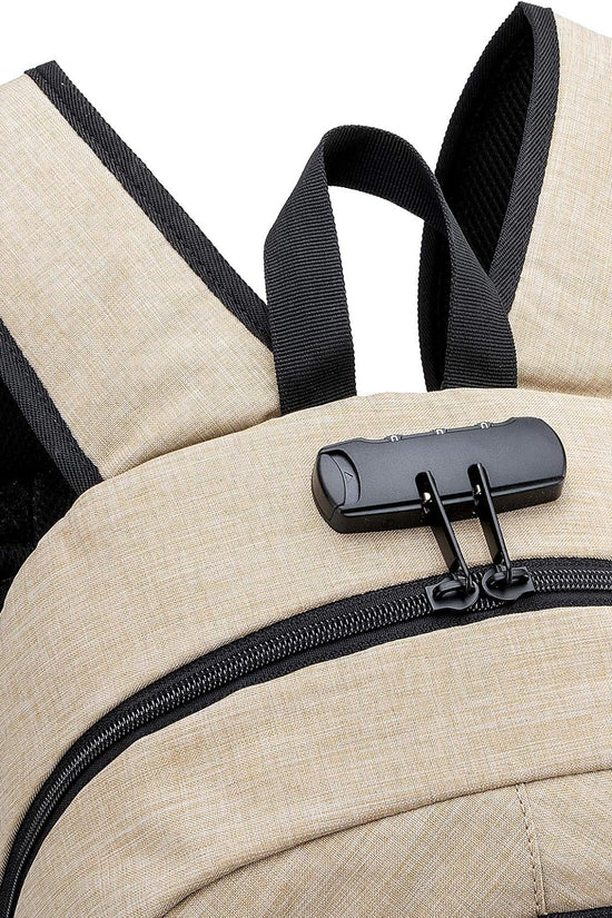 Laptop Backpack,Backpack for Men & Women,Slim Durable Water Resistant Anti - Theft Travel Backpack with USB Charging/Headphone Port and Lock 15.6 Inch Computer Backpacks Gift - Glod - Velinare