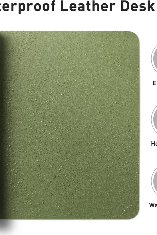 Leather Desk Pad Protector, Mouse Pad, Office Desk Mat, Non - Slip PU Leather Desk Blotter, Laptop Desk Pad, Waterproof Desk Writing Pad for Office and Home (31.5