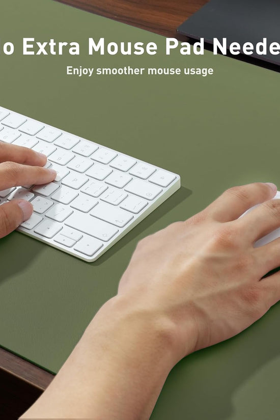 Leather Desk Pad Protector, Mouse Pad, Office Desk Mat, Non - Slip PU Leather Desk Blotter, Laptop Desk Pad, Waterproof Desk Writing Pad for Office and Home (31.5