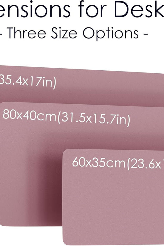 Leather Desk Pad Protector, Waterproof Mouse Pad, PU Desk Mat, Office Desk Cover, Desk Writing Mat for Office/Home/Work/Cubicle (Purple/Pink) 23.6X13.7In - Velinare