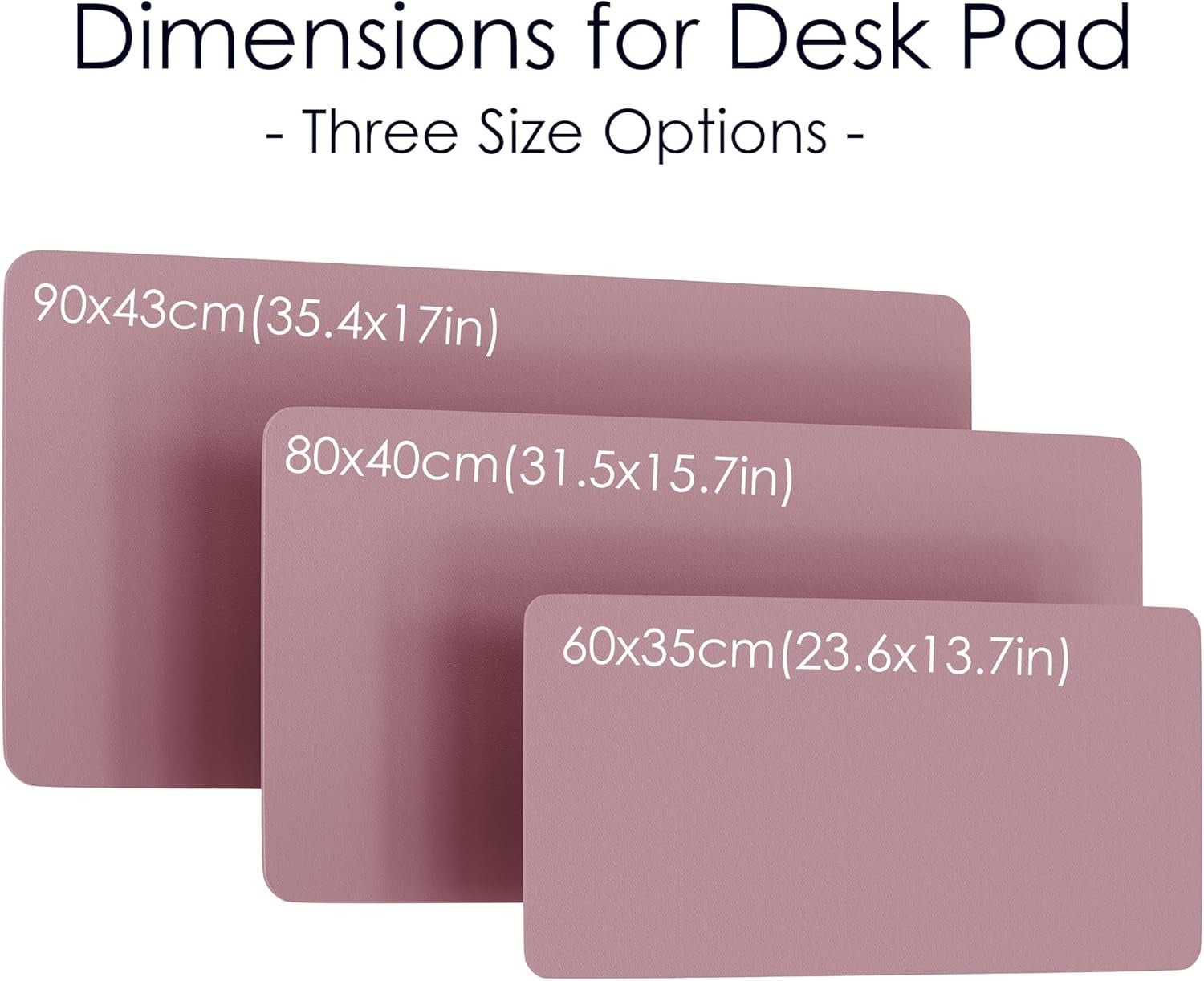 Leather Desk Pad Protector, Waterproof Mouse Pad, PU Desk Mat, Office Desk Cover, Desk Writing Mat for Office/Home/Work/Cubicle (Purple/Pink) 23.6X13.7In - Velinare