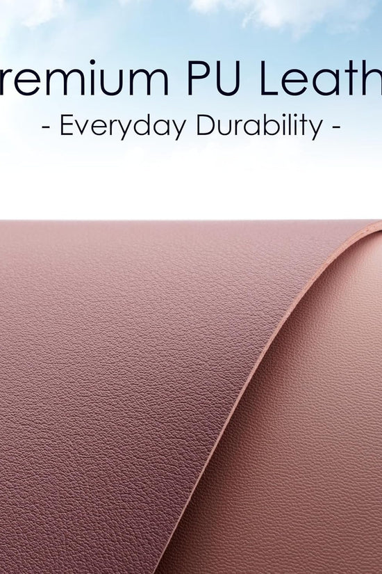 Leather Desk Pad Protector, Waterproof Mouse Pad, PU Desk Mat, Office Desk Cover, Desk Writing Mat for Office/Home/Work/Cubicle (Purple/Pink) 23.6X13.7In - Velinare