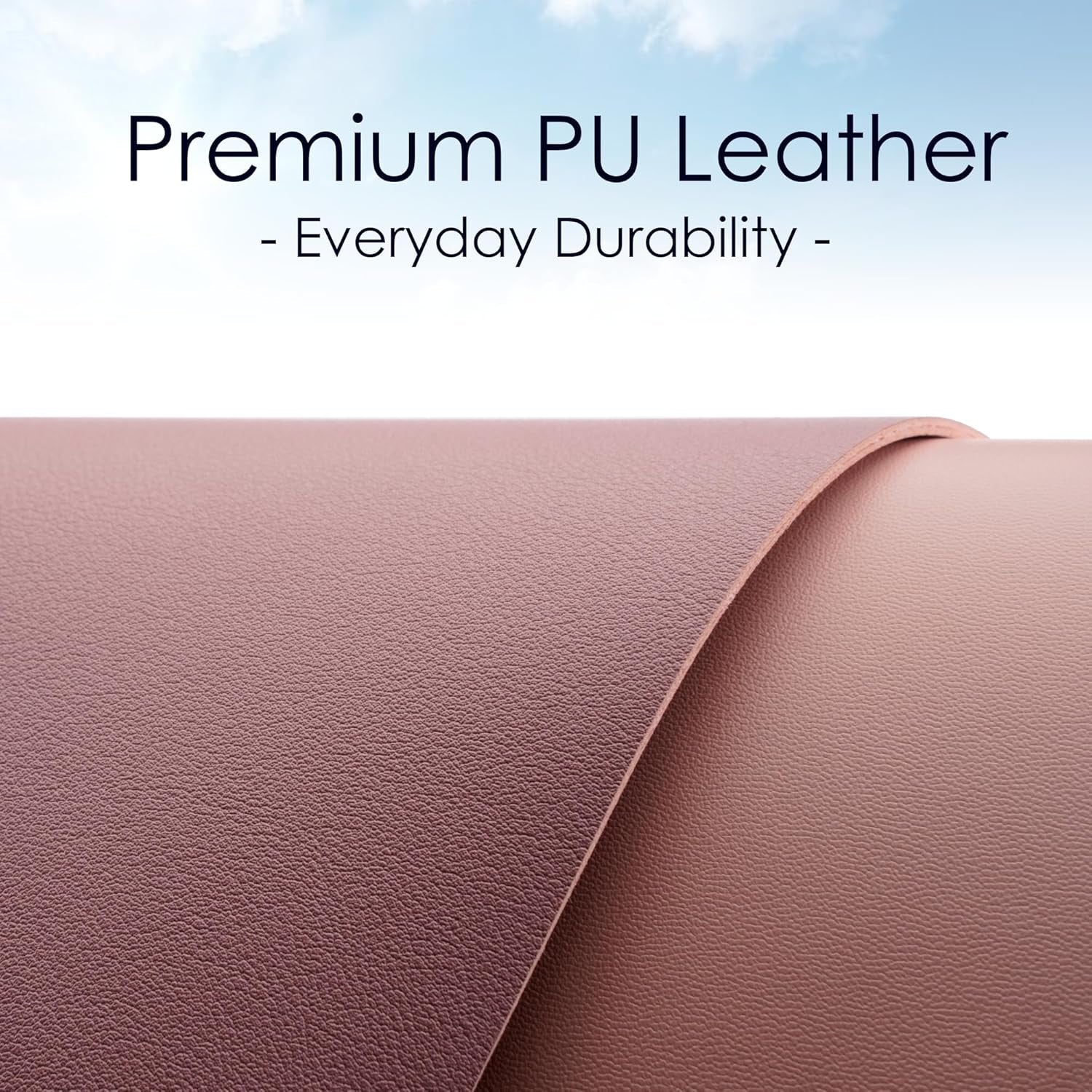 Leather Desk Pad Protector, Waterproof Mouse Pad, PU Desk Mat, Office Desk Cover, Desk Writing Mat for Office/Home/Work/Cubicle (Purple/Pink) 23.6X13.7In - Velinare