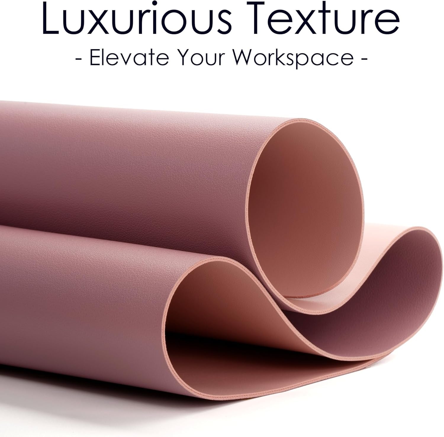 Leather Desk Pad Protector, Waterproof Mouse Pad, PU Desk Mat, Office Desk Cover, Desk Writing Mat for Office/Home/Work/Cubicle (Purple/Pink) 23.6X13.7In - Velinare