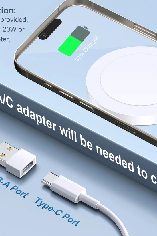 Magnetic Wireless Charger - Fast Charging Pad Compatible for Iphone 16/15/14/13 & Airpods, White - Velinare