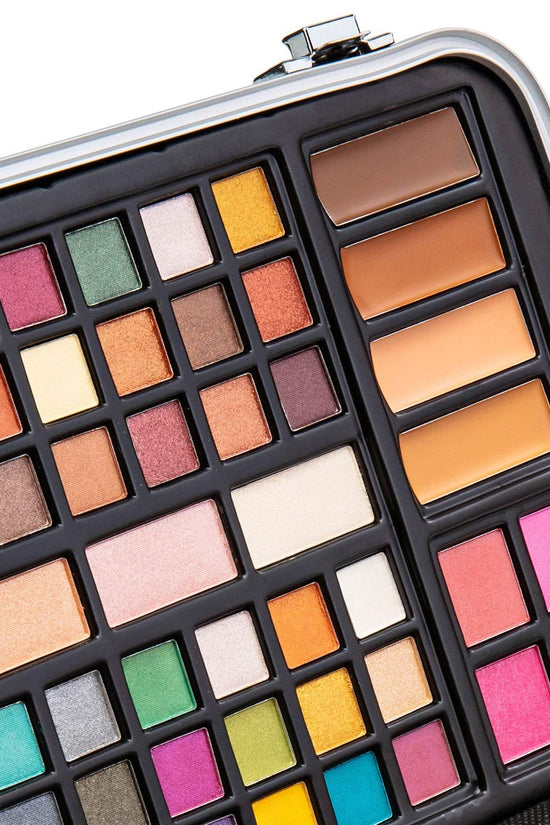 Makeup Kit Gift Set - 41 Eye Shadows, 7 Body Glitters, 1 Lip Liner Pencil, 1 Lipsticks, 4 Blushs, Eye Liner Pencil, 5 Concealers, 2 Lip Gloss, 5 Bronzers, Mirror - Velinare