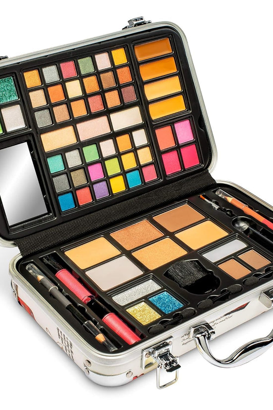 Makeup Kit Gift Set - 41 Eye Shadows, 7 Body Glitters, 1 Lip Liner Pencil, 1 Lipsticks, 4 Blushs, Eye Liner Pencil, 5 Concealers, 2 Lip Gloss, 5 Bronzers, Mirror - Velinare