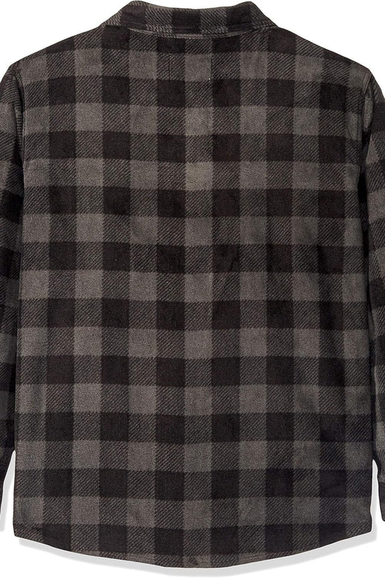 Mens Plaid Shirts for Men - Heavyweight Buffalo Plaid Fleece Shirt - Soft - Velinare