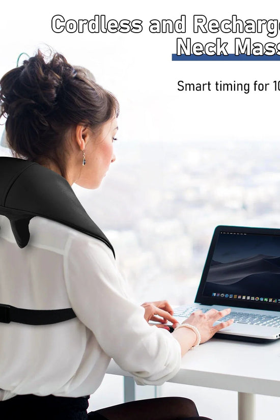 Neck Massager with Heat, Cordless Shoulder Massager, 4D Deep Kneading Shiatsu Shoulder and Neck Massage, Gift for Mother'S Day and Father'S Day - Velinare