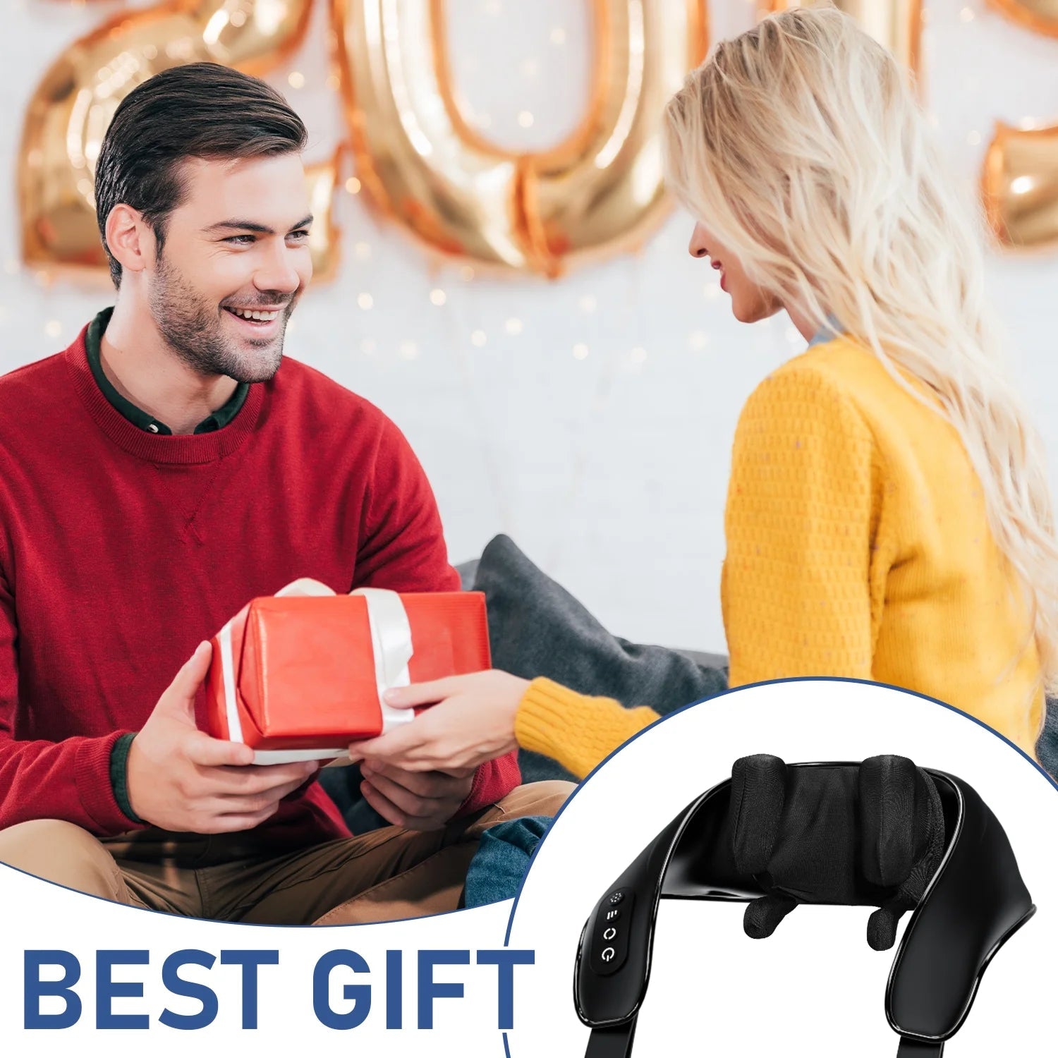 Neck Massager with Heat, Cordless Shoulder Massager, 4D Deep Kneading Shiatsu Shoulder and Neck Massage, Gift for Mother'S Day and Father'S Day - Velinare