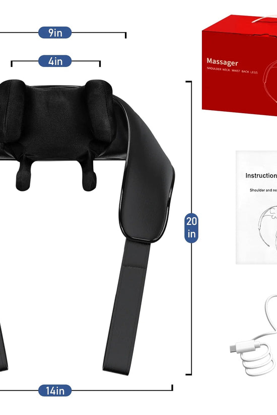 Neck Massager with Heat, Cordless Shoulder Massager, 4D Deep Kneading Shiatsu Shoulder and Neck Massage, Gift for Mother'S Day and Father'S Day - Velinare