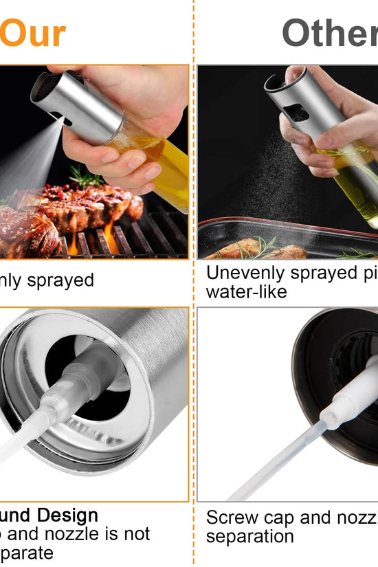 Oil Sprayer for Cooking, 100Ml Olive Oil Sprayer, Glassoil Sprayer - With Baking Brush, Bottle Brush and Oil Funnel, Oil Spray Bottle for Salad,Bbq, Kitchen Baking, Roasting - Velinare