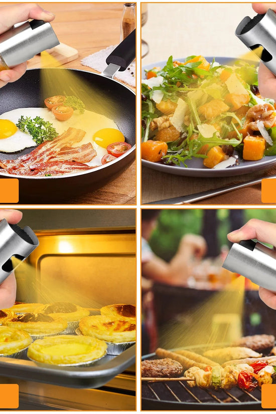 Oil Sprayer for Cooking, 100Ml Olive Oil Sprayer, Glassoil Sprayer - With Baking Brush, Bottle Brush and Oil Funnel, Oil Spray Bottle for Salad,Bbq, Kitchen Baking, Roasting - Velinare