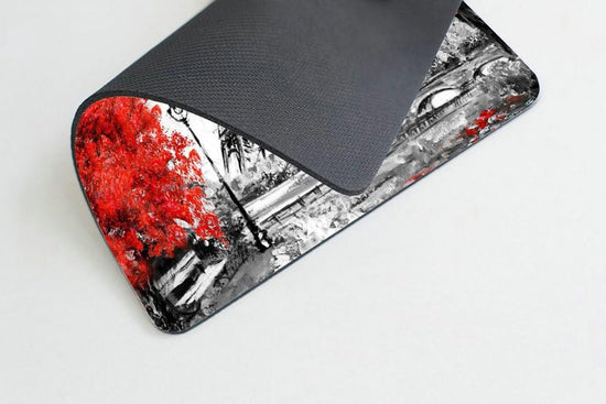 Paris Mouse Pad Custom Design,European City Landscape Mouse Pad Gaming Mousepad Nonslip Rubber Backing 9.5 X 7.9 Inch (240Mmx200Mmx3Mm) - Velinare