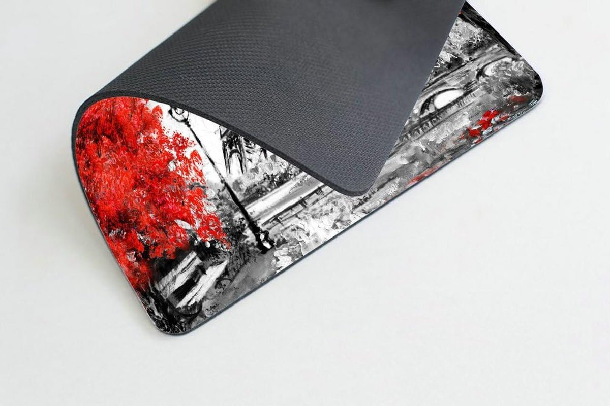 Paris Mouse Pad Custom Design,European City Landscape Mouse Pad Gaming Mousepad Nonslip Rubber Backing 9.5 X 7.9 Inch (240Mmx200Mmx3Mm) - Velinare