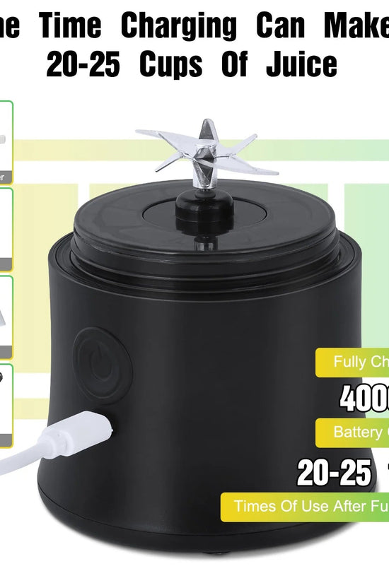 Portable Blender for Shakes and Smoothies, Personal Blender for Shakes with 21 Oz Travel Cup, Mini Personal Size Blender with 10 Blades and USB Rechargeable for Gym, Home and Outdoors, Black - Velinare