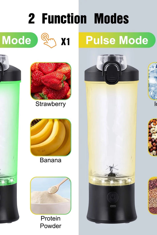 Portable Blender for Shakes and Smoothies, Personal Blender for Shakes with 21 Oz Travel Cup, Mini Personal Size Blender with 10 Blades and USB Rechargeable for Gym, Home and Outdoors, Black - Velinare