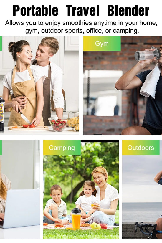 Portable Blender for Shakes and Smoothies, Personal Blender for Shakes with 21 Oz Travel Cup, Mini Personal Size Blender with 10 Blades and USB Rechargeable for Gym, Home and Outdoors, Black - Velinare