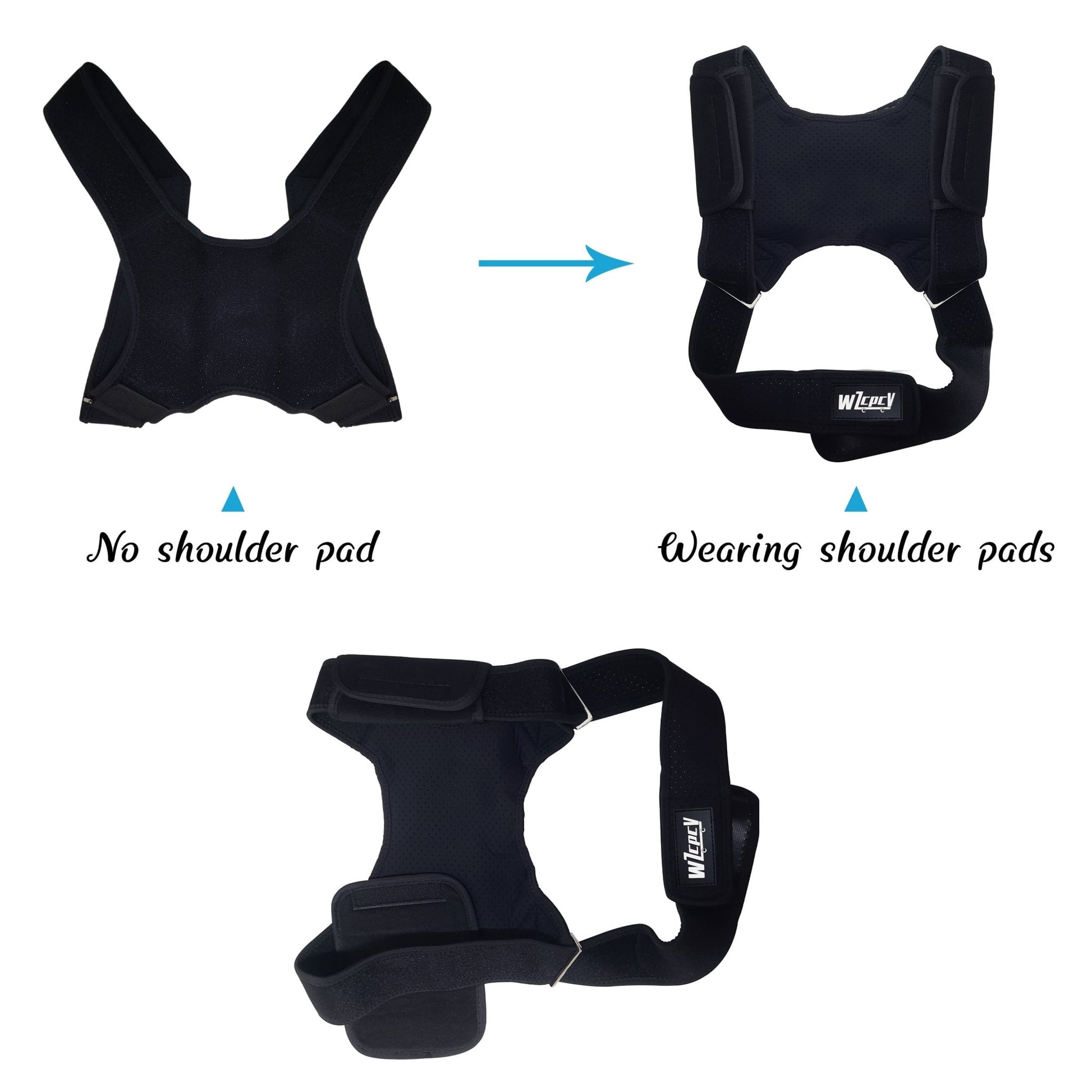 Posture Corrector Brace for Women Men,Back Brace for Posture for Women and Men with Adjustable Shoulder Braces and Cushion Pads,Corrects Hunching&Bad Posture&Shoulder Neck Pain - Velinare