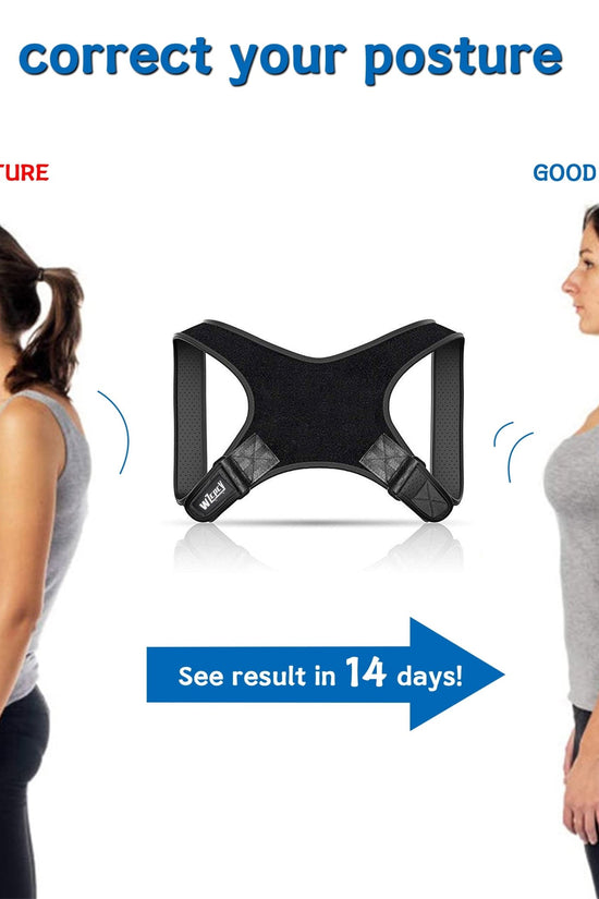 Posture Corrector Brace for Women Men,Back Brace for Posture for Women and Men with Adjustable Shoulder Braces and Cushion Pads,Corrects Hunching&Bad Posture&Shoulder Neck Pain - Velinare