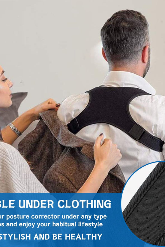 Posture Corrector Brace for Women Men,Back Brace for Posture for Women and Men with Adjustable Shoulder Braces and Cushion Pads,Corrects Hunching&Bad Posture&Shoulder Neck Pain - Velinare