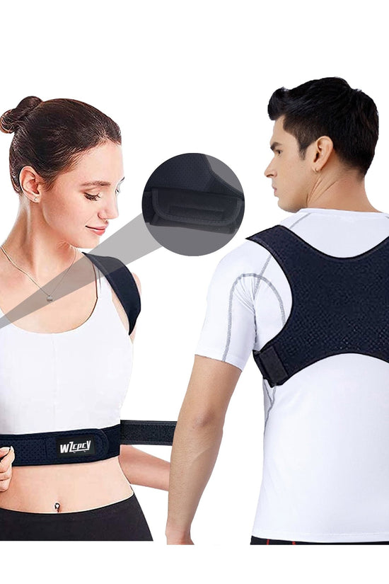 Posture Corrector Brace for Women Men,Back Brace for Posture for Women and Men with Adjustable Shoulder Braces and Cushion Pads,Corrects Hunching&Bad Posture&Shoulder Neck Pain - Velinare