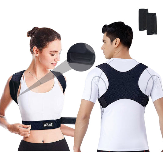 Posture Corrector Brace for Women Men,Back Brace for Posture for Women and Men with Adjustable Shoulder Braces and Cushion Pads,Corrects Hunching&Bad Posture&Shoulder Neck Pain - Velinare