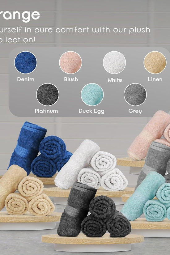 Premium Bath Towels Pack of 4, 100% Cotton, Large, Super Soft, Highly Absorbent, Quick Dry, Durable, Comfortable, Great Value & Quality, Perfect for Home & Bathroom - Grey - Velinare