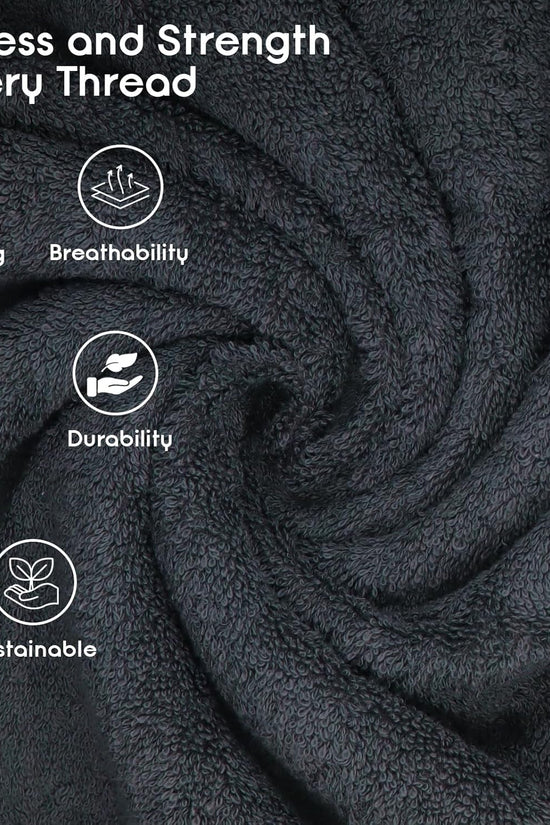 Premium Bath Towels Pack of 4, 100% Cotton, Large, Super Soft, Highly Absorbent, Quick Dry, Durable, Comfortable, Great Value & Quality, Perfect for Home & Bathroom - Grey - Velinare