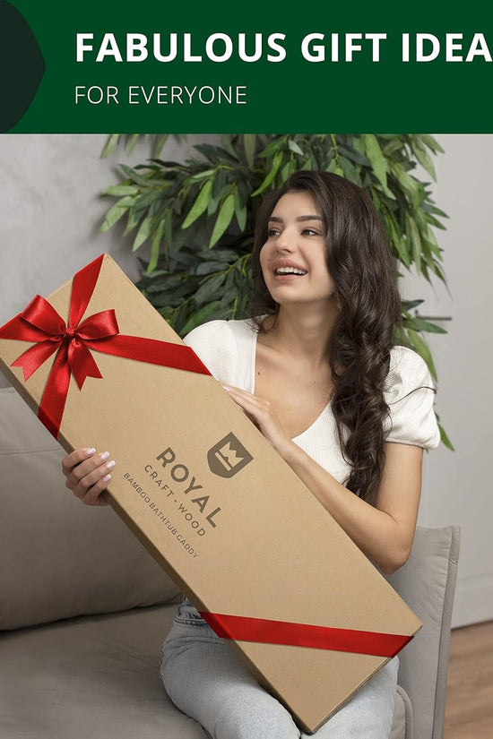 Premium Foldable Bathtub Tray - Wood Bath Tray for Tub, Bamboo Shelf, Expandable Bath Table Trays, Bathtub & Bathroom Accessories for New Home & Mothers Day & Birthday Gifts for Mom - Velinare