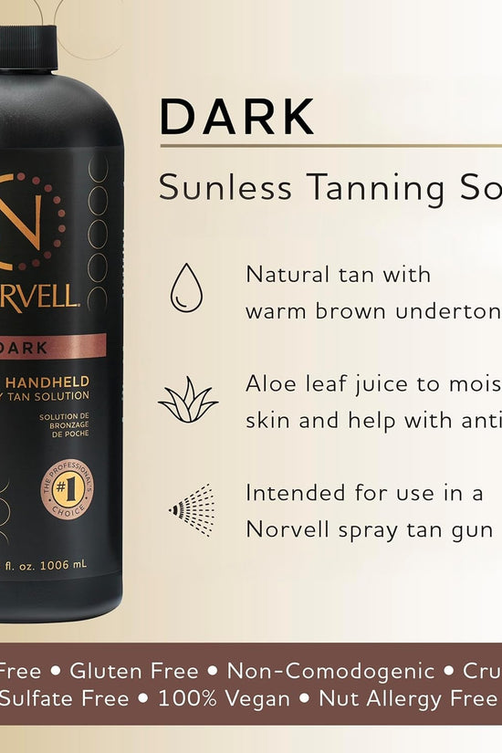 Premium Sunless Tanning Solution - Dark, 34 Fl Oz - Velinare