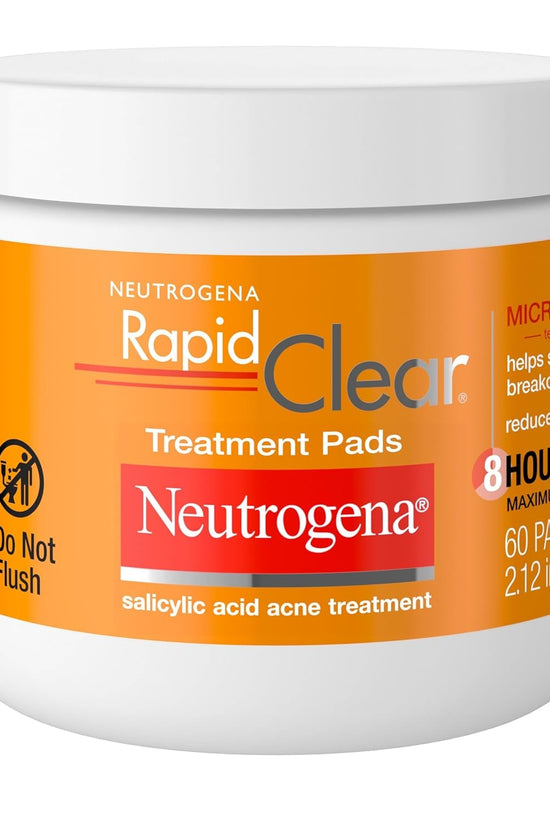 Rapid Clear Maximum Strength Acne Face Pads, for Acne Prone Skin, Salicylic Acid Treatment to Help Fight Breakouts, Oil - Free Facial Cleansing Pads with 2% Salicylic Acid Treatment, 60 Count - Velinare