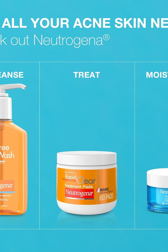 Rapid Clear Maximum Strength Acne Face Pads, for Acne Prone Skin, Salicylic Acid Treatment to Help Fight Breakouts, Oil - Free Facial Cleansing Pads with 2% Salicylic Acid Treatment, 60 Count - Velinare