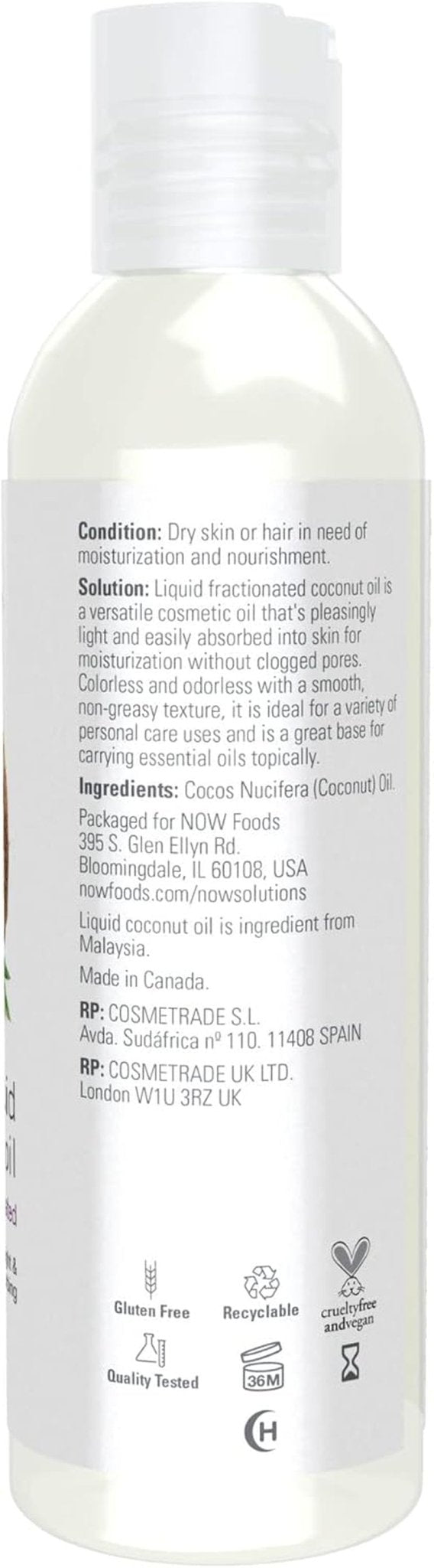 Solutions, Liquid Coconut Oil, Light and Nourishing, Promotes Healthy - Looking Skin and Hair, 4 - Ounce - Velinare