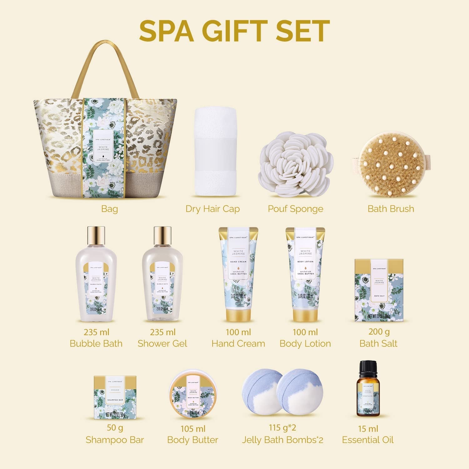 Spa Gift Baskets for Women - Gift Set for Women,15Pcs Luxury Relaxing Spa Kit with Bath Bombs, Birthday Gifts Body and Bath Set - Velinare
