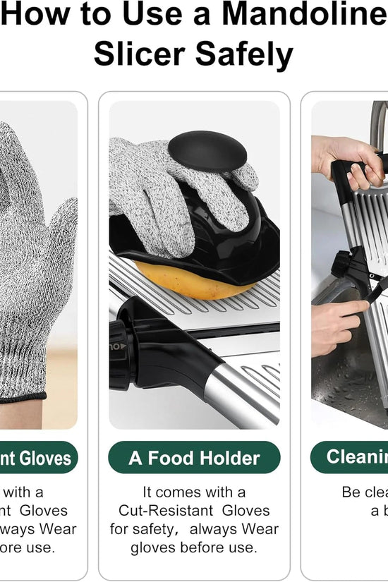 Stainelss Steel Mandoline Slicer Vegetable Chopper Potato Slicer - Velinare