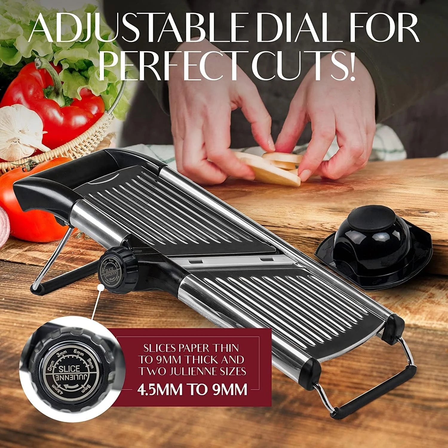 Stainelss Steel Mandoline Slicer Vegetable Chopper Potato Slicer - Velinare
