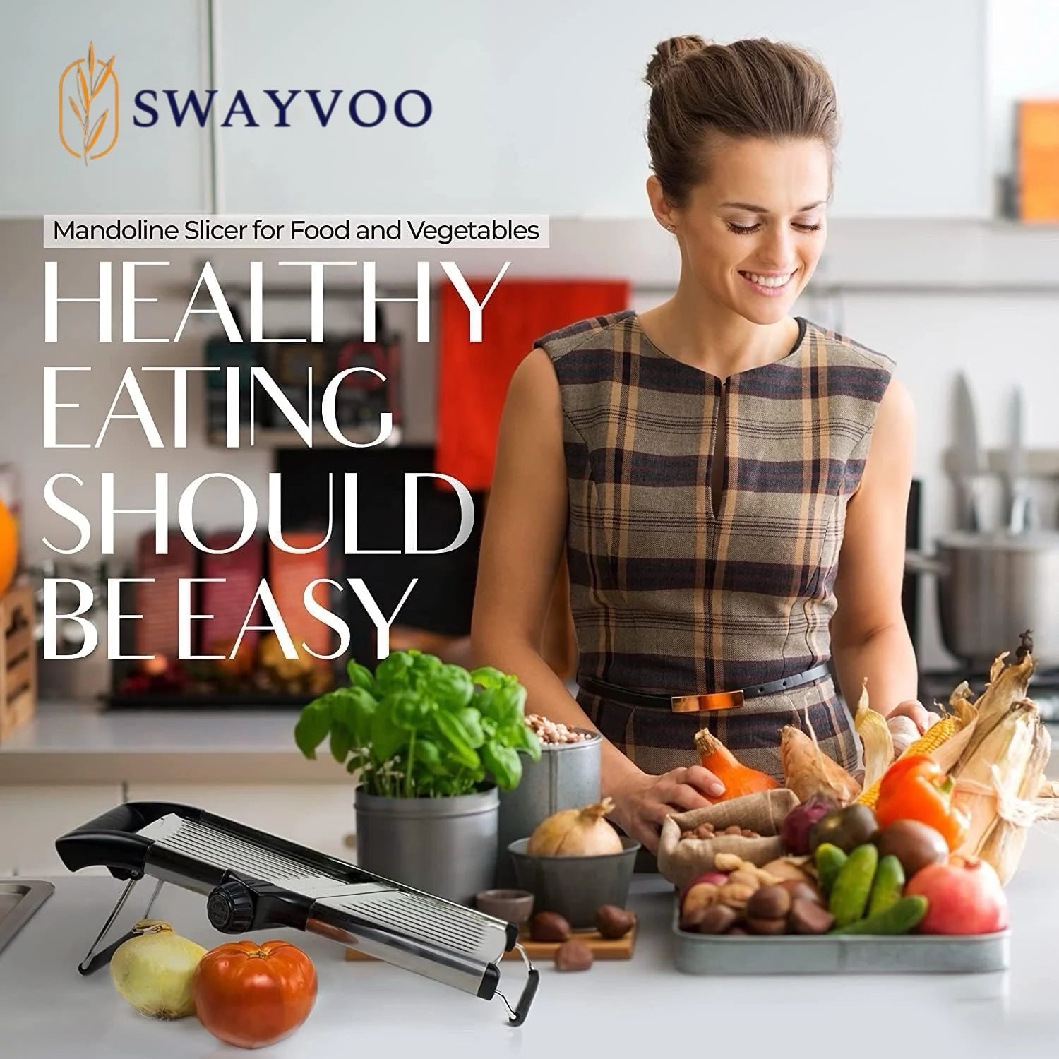 Stainelss Steel Mandoline Slicer Vegetable Chopper Potato Slicer - Velinare