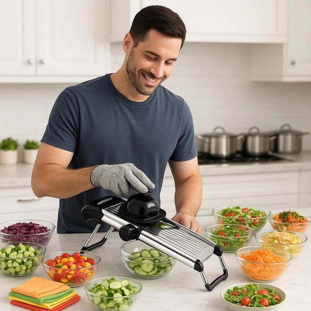 Stainelss Steel Mandoline Slicer Vegetable Chopper Potato Slicer - Velinare