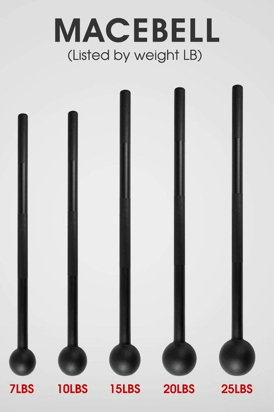 Steel Mace Bell for Strength Training - Support Full Body, Muscles, Shoulder, Grips & Forearms Workouts to Rehabilitation, Stretching 5, 7, 10, 15, 20, 25, 30Lb for Woman & Man - Velinare